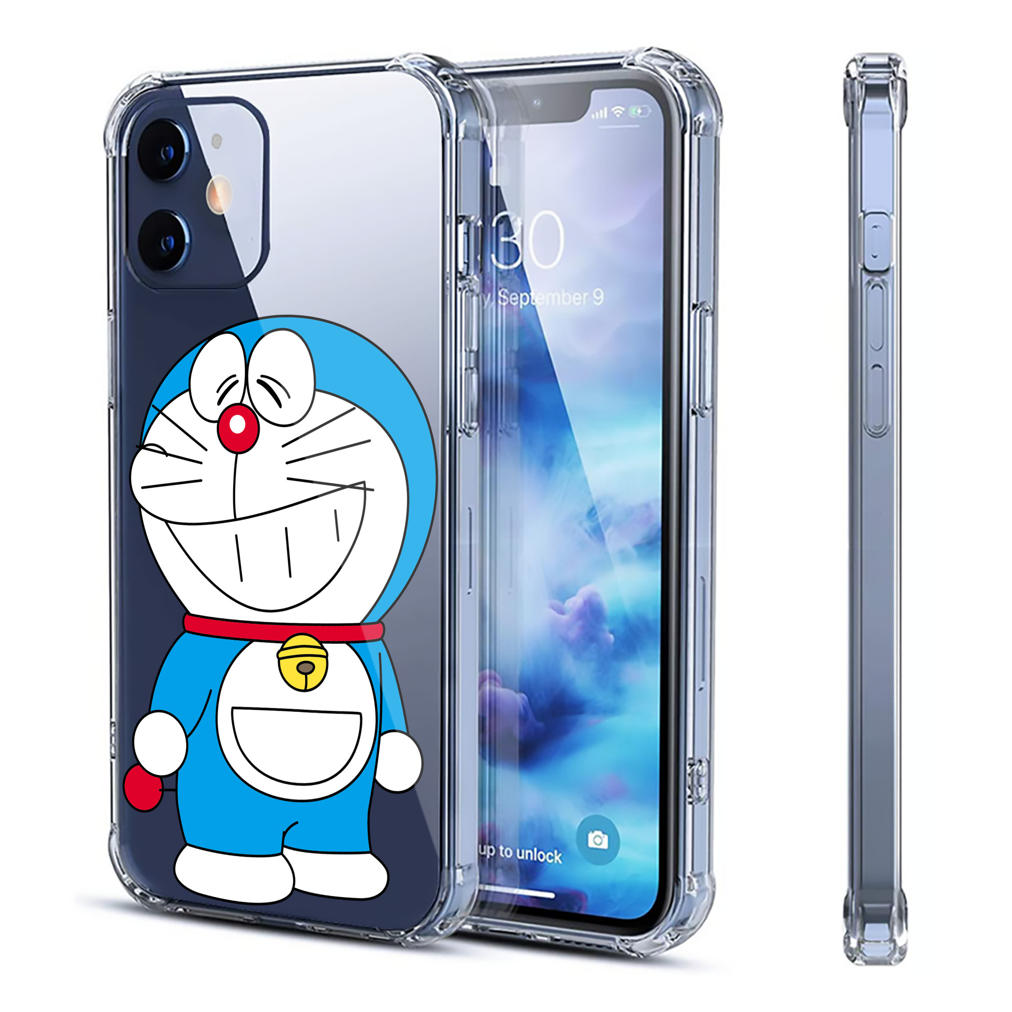 （画像用） ドラえもん Doraemon 【iPhone 12シリーズ対応】透明スマホケース（クリアソフトケース）
